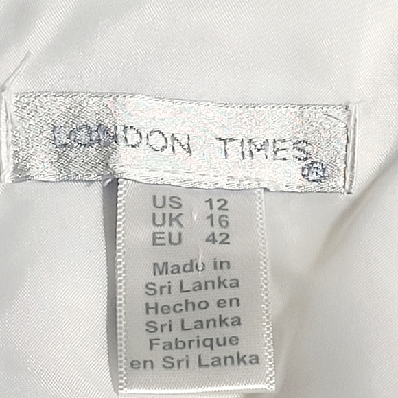 London Times Cotton Sateen Floral Sleeveless Stretch Shift Dress (12) - Picture 6 of 10